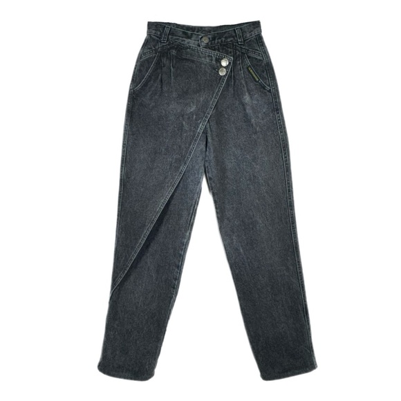 Rocky Mountain Vintage 80’s Pleated Flap Front Stonewashed Jeans - Picture 1 of 10